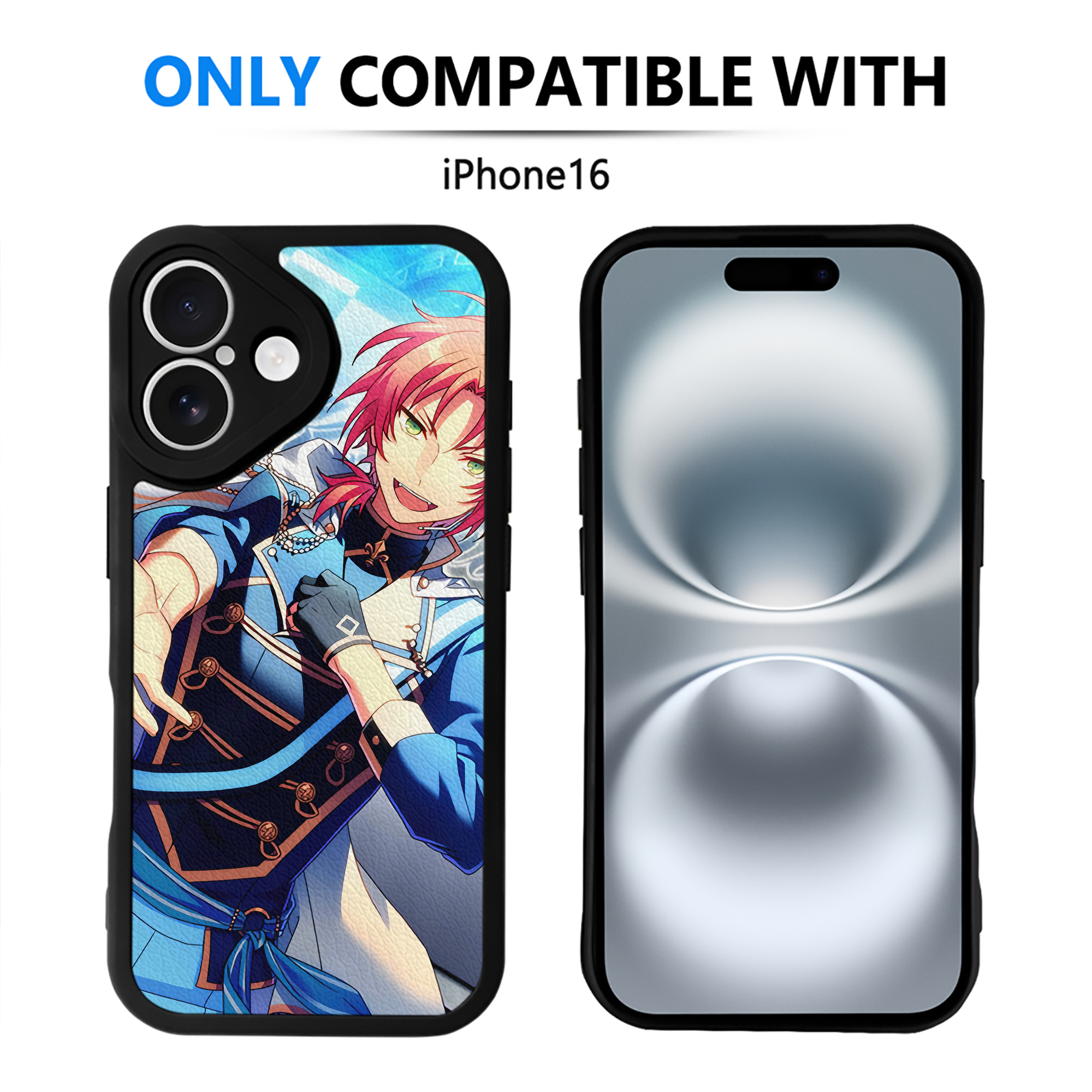 （画像用） あんさんぶるスターズ! Ensemble Stars 【iPhone 16シリーズ対応】シリコンスマホケース（レザー調） 材質：シリコン